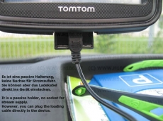 #318 passende passive Halterung TomTom Rider V2 V4 Urban Rider für Frontscheibe mit Saugfuss