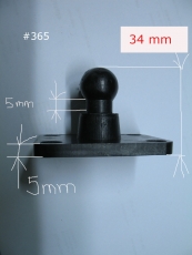 #365 Adapter Platte 17 mm Kugelkopf Kugel 34 mm hoch