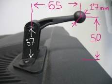 #405 kompatibel mit VW Up Skoda Citigo Seat Mii Ibiza bis BJ 2017 Armaturenbrett Aufnahme Halterung mit Kugel 17mm, Bogen 65mm