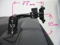 #406 kompatibel mit VW Up Skoda Citigo Seat Mii Ibiza bis BJ 2017 Armaturenbrett Aufnahme Halterung mit 4 Krallen System, Boden 77 mm