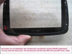 Rahmen Kleber Klebepad Klebefolie Touchscreen passend TomTom Rider 40, 50, 400, 410, 420, 450, 500, 550