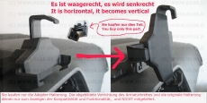 #435 passend VW Up Skoda Citigo Seat Mii ab BJ 2017 Halterung Adapter Brücke waagerecht -> senkrecht