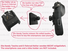 #460 Adapter Brücke Handy Smartphone Tasche Case passend Bosch Display Nyon Intuvia E-Fahrrad