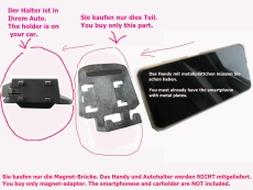 #110 kompatibel mit VW Up Skoda Citigo Seat Mii Ibiza ab BJ 2017 magnetische Handy Adapter Brücke waagerecht