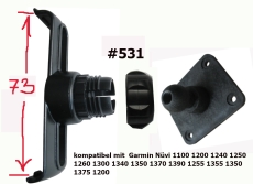 #531 Adapter Platte Festhalter kompatibel mit Garmin Nüvi 1100 1200 1240 1250 1260 1300 1340 1350 1370 1390 1255 1355 1350 1375 1200