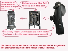 #470 Adapter Brücke Handy Smartphone Tasche Case kompatibel mit Garmin Zumo 400 450 500 550