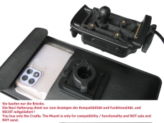 #470 Adapter Brücke Handy Smartphone Tasche Case kompatibel mit Garmin Zumo 400 450 500 550