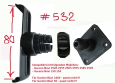 #532 Adapter Platte Festhalter kompatibel mit Garmin Nüvi 150 154 2545 2555 2565 2575 2585 2595