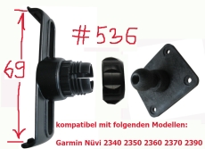 #536 Adapter Platte Festhalter kompatibel mit Garmin Nüvi 2200 2240 2250
