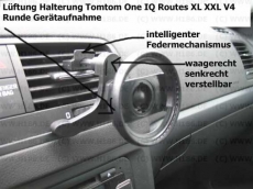 #293 passend Tomtom One IQ Routes XL XXL V4 Lüftung Lüftungsgitter Halterung mit intelligentem Federmechanismus