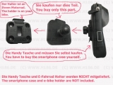 #461 Adapter Brücke Handy Smartphone Tasche Case kompatibel mit Garmin Zumo XT XT2