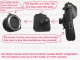 #462 Adapter Brücke Handy Smartphone Tasche Case kompatibel mit TomTom Rider 40 50 400 410 420 450 500 550